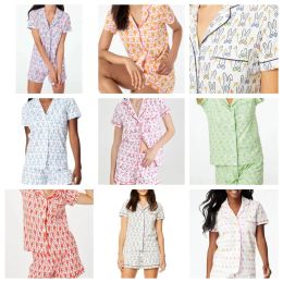 Lounge Cute Monkey Y2K Pyjama Set | 2Piece Short Sleeve Shirt & Pj Shorts | Comfy Cotton Blend | Women's Casual Sleepwear
