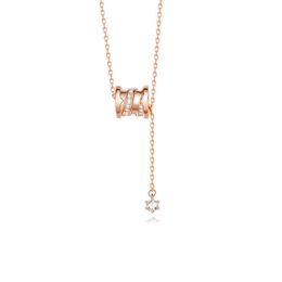 Master designed Charm Bvlgrly Necklace for lovers S925 Silver Small Waist Womens Light Luxury Design Chain High K1VY
