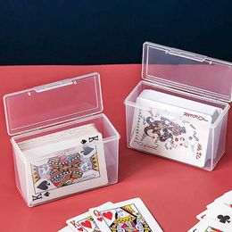 Storage Boxes Bins New transparent plastic box poker container PP storage box packaging chessboard game paper box S245304