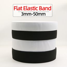1 Meter Flat Elastic Band Rubber Band For Sewing Clothing Pants Accessories Stretch Belt Garment DIY Sewing Fabric Width 3-60MM