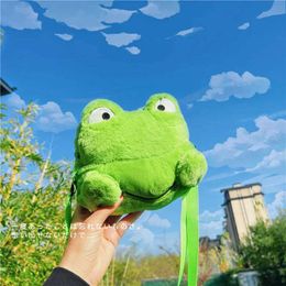 Plush Backpacks Cute Frog Soft Plush Backpack Plush Toy Childrens Shoulder Bag Cute Plush Toy Gift Bag Childrens Zero Wallet Crossover S245305