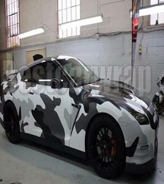 Large Jumbo Camo Wrap black white grey Full Car Wrapping Camouflage Foil Stickers with air free / size 1.52 x 30m/Roll 5x98ft5086370