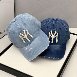 Ball Caps Brand MY Embroidered Washed Denim Baseball Cap for Men High Quality Black Vintage Y2k Dad Hats Gorras Hombre 230909 e817