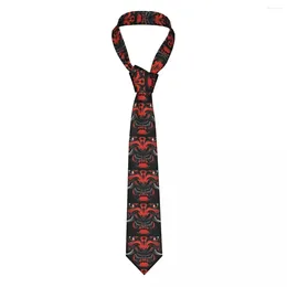 Bow Ties Oni Maul Men Necktie Silk Polyester 8 Cm Wide Japan Art Tattoo Hannya Neck Tie For Mens Suits Accessories Gravatas Business