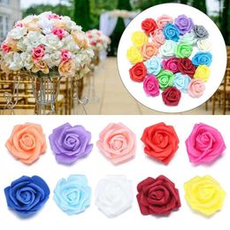 Decorative Flowers PE Foam Rose Heads Colourful Real Touch Supplies Fake Bouquet DIY Wreaths Artificial Valentine's Day