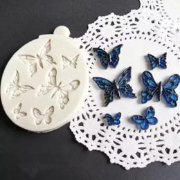 Butterfly Fondant Silicone Mould Sugarcraft Wedding Cake Decor Flying Butterfly Tools Resin Chocolate Moulds for Kitchen Bakeware