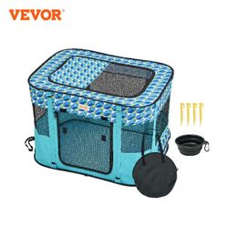 VEVOR Portable Foldable Pet Playpen Tent Crate Kennel Waterproof Puppy Shelter for Dog Cat Cages Indoor Outdoor Travel Camping