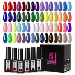 Beautilux HEMA gel free nail polish kit 7ml * 6 Soak Off UV LED semi permanent gel nail polish 240520