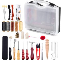22/28/32pcs/Set Leather Tool Kit, Leather Work Tool, Leathercraft Tools and Supplies with leather cuttingTools Kit