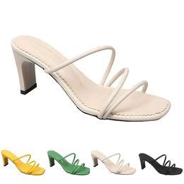 Slippers Women Fashion Heels Sandals High Shoes GAI Triple White Black Red Yellow Green Bro b7d