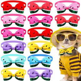 Dog Apparel 30PCS Summer Pet Bowties Fruits Bow Ties Collar For Small Cat Colorful Dogs Puppy Bows Grooming Accessores