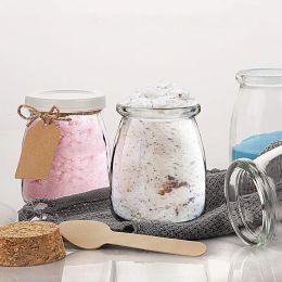 10Pcs Empty 100/200ML Glass Storage Jars w/ Cork Lids Glass Containers w/ Tags and Ropes For DIY Candle Decorative Pudding Jam