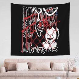 Tapestries Drain Gang Bladee Tapestry Hippie Polyester Wall Hanging Decoration For Bedroom Background Cloth Retro