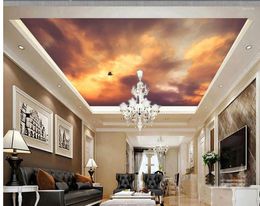 Wallpapers 3d Customized Wallpaper Sky Bird Ceiling Roof Background Wall Murals Home Decoration Custom Po