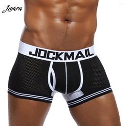 Underpants Underwear Men Mesh Boxer Shorts Seamless Male Panties Plus Size Breathable Elasticity Soft Comfortable Boxers