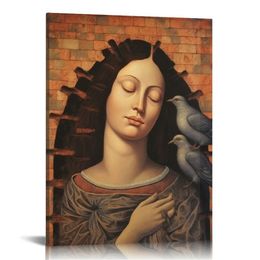 Octavio Ocampo Mexican Surrealist Painter Optical Illusion Art Painting Poster (4) Canvas Poster Wall Art Decor Living Room Bedroom Printed Picture Frame-style