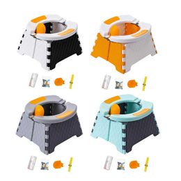 Potties Seats Portable childrens folding training basin seat with lightweight travel bag Q240529