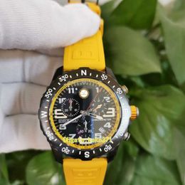 Fashion Perfect Quality men Watch Wristwatches X82310A41B1S1 44mm Speed Stainless Natural rubber strap Yellow Dial ETA VK Quartz Chrono 230L