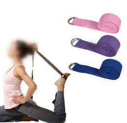 183cm Adjustable Yoga Strap Belts Yoga Fitness Thicken Bands Stretch Strap DRing Belt Waist Leg Gym Rope Yoga Loop Belt DS0649 TQ8966045