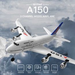 Electric/RC Aircraft WLtoys XK A150 2.4G 3CH RC aircraft fixed wing aircraft outdoor toy drone Boeing B747 aircraft model glider toy adult gift Q240529
