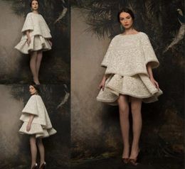 KRIKOR JABOTIAN 2020 NOVA moda Duas peças vestidos de noite Pescoço sexy vestido de baile curto vestido formal de renda personalizada 15055556650