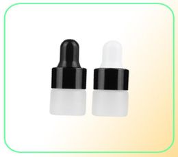 1 2 3 ML Mini Translucent Frosted Glass Dropper Bottle Sample Vial Jar Cosmetic Essential Oil Bottle Container with Glass Eye Drop9734398