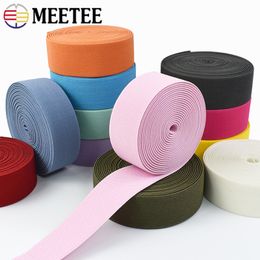 5Meters 10-50mm Elastic Bands for Trousers Belt Rubber Band Stretch Webbing Tapes DIY Clothes Sewing Spring Braid Accessories