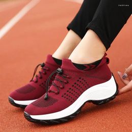 Casual Shoes VIP Women Flat Platform Woman Sneakers For Breathable Mesh Tenis Ladies Sock Zapatillas Mujer