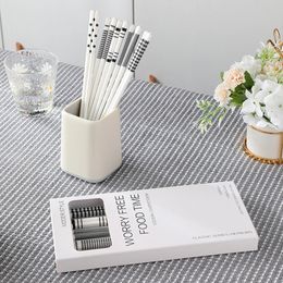 Ceramic Chopsticks for Home Use 5 Pairs One Chopstick for Each Person Easy to Clean High Temperature Resistant Gifts 240530