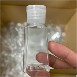Packing Bottles Wholesale 30Ml Empty Hand Sanitizer Pet Plastic Bottle With Cap Trapezoid Shape For Sample Drop Delivery Office School Dh7Mv