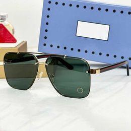 Designer Aviator sunglasses GG1419S brand men rectangular metal sunglasses with metal frame UV400 green lens Polarised light women retro glasses Top quality