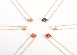 Luxury Pendant necklace H Letter Love Necklaces designer Jewellery chains for Man Woman pendants Link Chain Gold Silver 20Color1036355