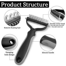 Professional Dog Deshedding Brush Cat Hair Remover Pet Fur Knot Cutter Puppy Kitten Comb Brushes Grooming Shedding Pet Supplies