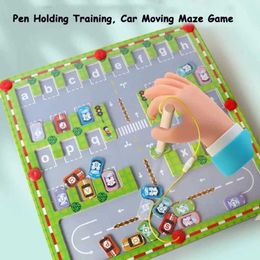 Math Counting Time Intelligence toys Childrens magnetic maze classification board Montessori toy ter parking lot puzzle childrens color WX5.29