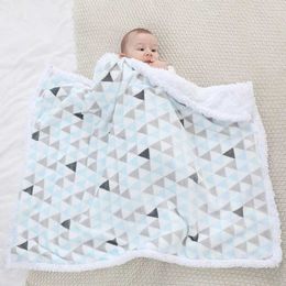 Quilts Quilts Baby Blanket Warm Fleece Thermal Newborn Soft Stroller Sleep Cover Infant Bedding Swaddle Wrap Soft Washable Thick Blanket Quilt WX5.28