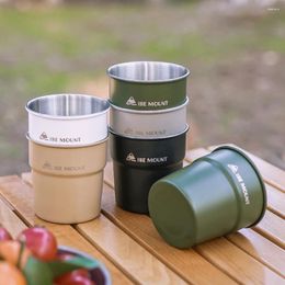 Mugs 300ML Beer Wine Cups Stackable Camping Cup Drinking Water Stainless Steel Tableware Milk Coffee Mug For Indoor Outdoor