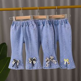 Baby Girl Jeans 2024 New Spring Clothes for Flared Kids Casual Girls Cowboy Pants Trousers L2405