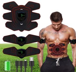 Gym Fitness Equipment Exercise Abdominal ABS Stimulator Muscle Toner Toning Belt Muscle EMS Trainer Ab Rollers Drop2234168