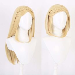 Costume Party Women Golden Blonde Princess Zelda Cosplay Wig