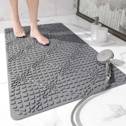 Bath Mats Anti-slip Bath Mat Rectangle PVC Soft Massage Suction Cup Shower Bath Mat Foot Floor Mats