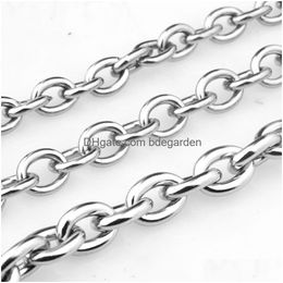 Chains 24Inch Huge Charming Jewellery Mens 316L Stainless Steel Sier Big O Link Chain Necklace High Quality 13 15Mm Not Drop Delivery Ne Dhbg8