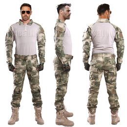 KIICEILING G2 Hunting Pants With Knee Pads Black Multicam Cargo Pants Military Tactical Pants Airsoft Camouflage Trousers