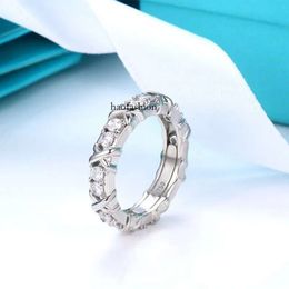 Designer Cross Between Gold Diamond Rings Classic Fashion Jewellery Sier Plated Rose Wedding Rings For Women Men Party Gift Size 6-9 Jing