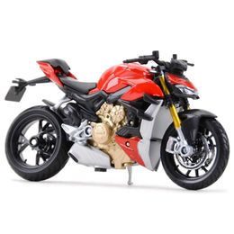 Diecast Model Cars Maisto 1 18 Ducati Super Naked V4 S Static Die Cast Vehicles Collectible Hobbies Motorcycle Model Toys Y2405306CV1