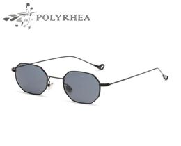 Fashion Vintage Polygon Sunglasses Women Brand Designer Metal Frame Square Sun Glasses Flat Lens UV400 Mirror With Box And Cases2055992