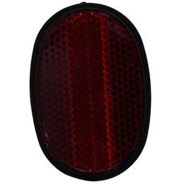 2 Pcs Bicycle Rear Tail Fender Reflector Mudguard Oval Warnning Red Black