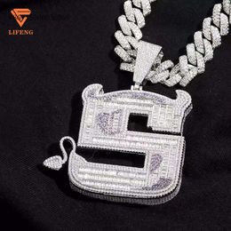 Excellent Jewellery Custom Hip Hop Necklace Blank Bling Ice Out Diy Sublimation Memory VVS Diamond Moissanite Pendant
