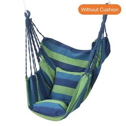 Hammocks Hot portable hammock indoor lazy chair travel outdoor camping swing thick canvas bed 200KG load bearing H240530 NMXV