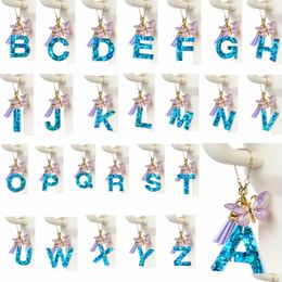 Charms 26Pc Resin Sequins Letter Charms Compatible With Cup Handle Cute Charm For Bogg Bag Purple Butterfly Tassel Drop Delivery Dhxua