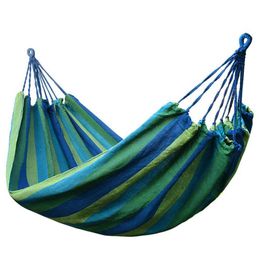 Hammocks Portable suspended hammock indoor family bedroom lazy chair travel outdoor camping swing thick canvas bed H240530 CZN5